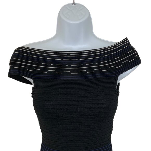 Ted Baker Diraz Off The Shoulder Ribbed Knit Dress 0 Mini - Picture 7 of 12